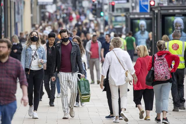 Shoppers pictured on Edinburgh's famous Princes Street. Picture: Jane Barlow/PA Wire