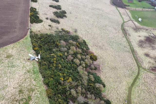 The plane crashed in a field near Kinglassie in Fife. Picture: Fife Jammer Locations