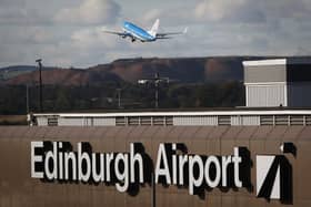 Around 40 flights in and out of Edinburgh Airport were cancelled as air traffic control problems caused chaos across the UK. Picture: PA