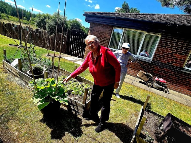Residents at HC-One Scotland’s Redmill Care Home gardening