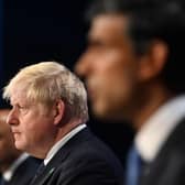 Health Secretary Sajid Javid, Prime Minister Boris Johnson and Chancellor of the Exchequer Rishi Sunak.