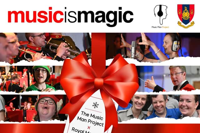 The artwork for a Christmas single Music Is Magic recorded by The Music Man Project. Picture: Jon Webber/PA Wire
