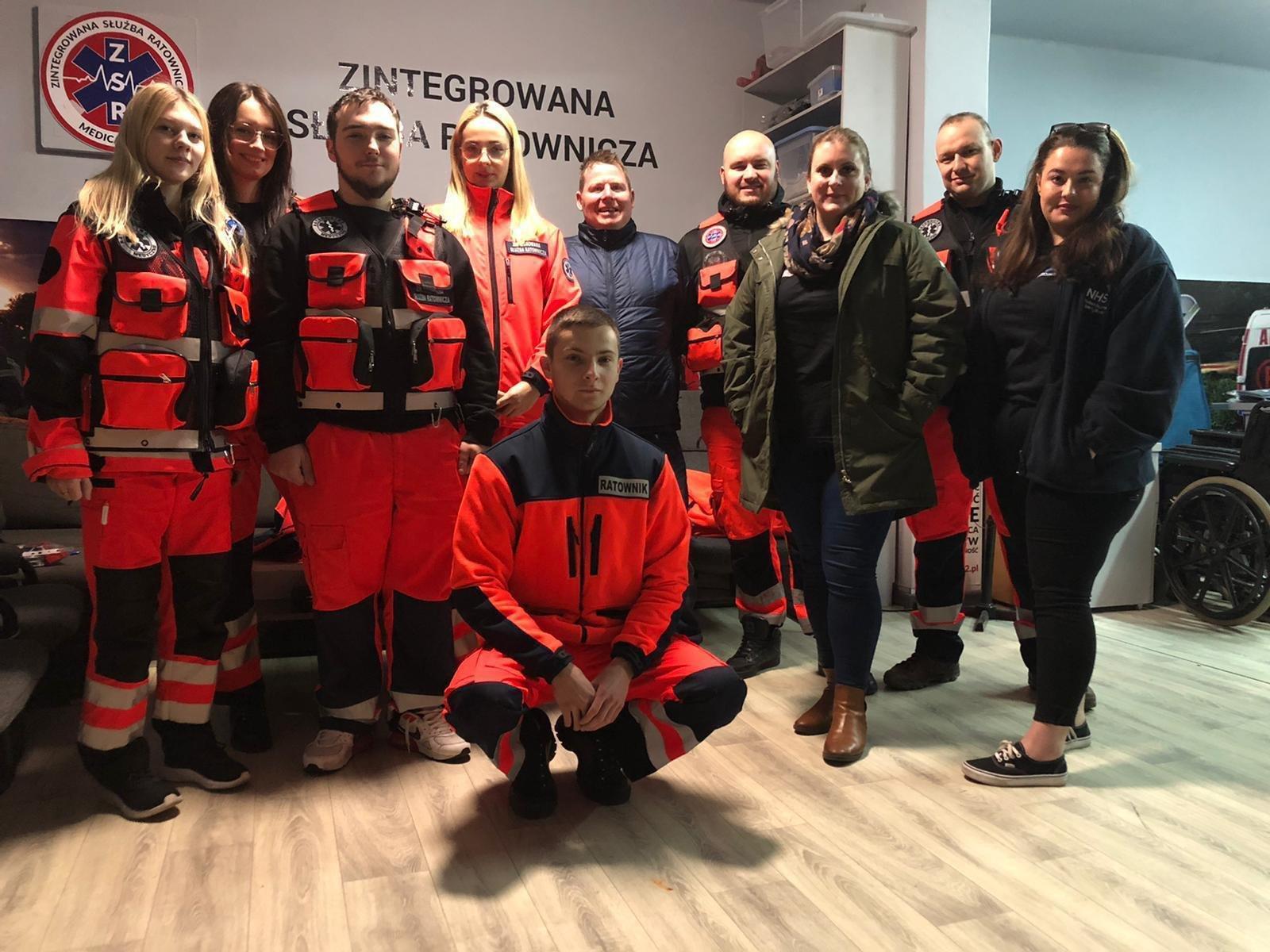 Members of Bridge to Unity, from Emsworth, delivering supplies to the border between Poland and Ukraine to help Ukrainian refugees
With aid workers in Poland after dropping off supplies