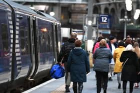 ScotRail provides information about busy trains on its app. Picture: John Devlin.