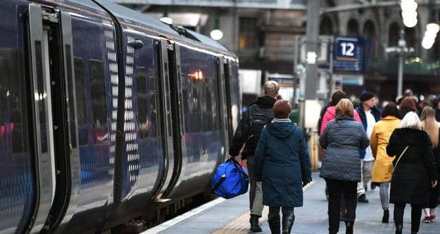 ScotRail provides information about busy trains on its app. Picture: John Devlin.