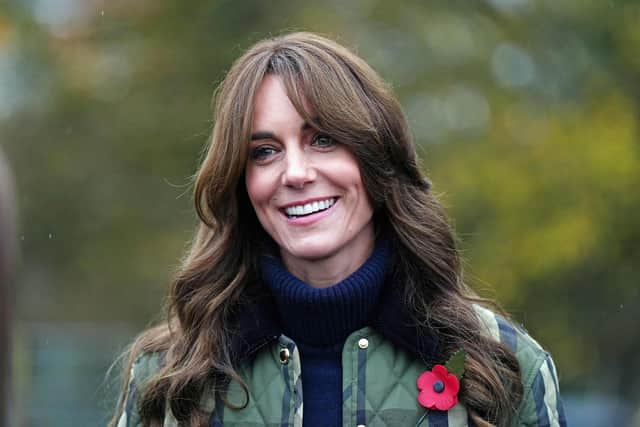 Catherine, Princess of Wales arrives in Burghead, in Moray. Picture: Jane Barlow/AFP via Getty Images