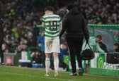 Celtic's Mikey Johnston suffered an injury  during a Scottish Cup match with Raith Rovers. (Photo by Craig Foy / SNS Group)