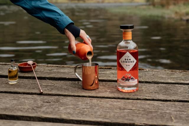 The tie-up includes cocktail The Pit Stop that mixes Ben Lomond Blood Orange & Pink Grapefruit Gin with honey and vanilla syrup. Picture: contributed.