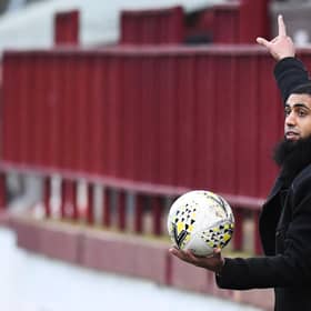 Fort William manager Shadab Iftikhar during a Highland League match between Brechin City and Fort William at Glebe Park.