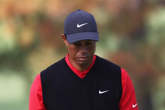 Tiger Woods during the final round of the Masters at Augusta National Golf Picture: Rob Carr/Getty Images