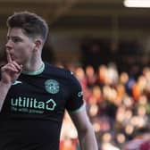 Kevin Nisbet netted three goals in Hibs' victory over Motherwell at Fir Park.