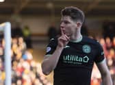 Kevin Nisbet netted three goals in Hibs' victory over Motherwell at Fir Park.