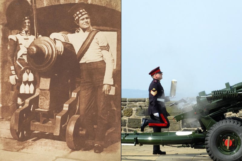 Edinburgh's famous "One o'clock gun" - which is the cannon being fired daily at 1 in the afternoon - is a tradition that dates back to 1861. It served as a time signal to ship captains so they could set their chronometers at Leith Harbour, 2 miles away.