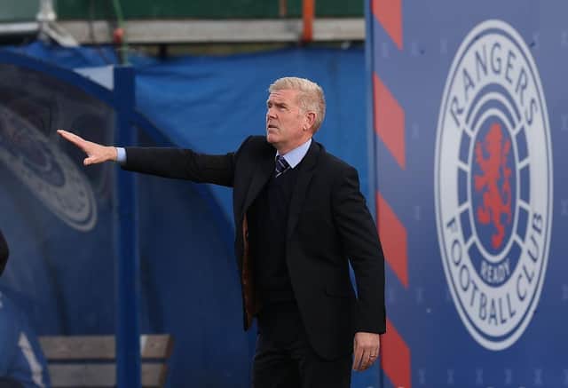 Rangers boss Malky Thomson and his side will face Benfica in order to qualify for the Champions League group stages. (Photo by Ian MacNicol/Getty Images)