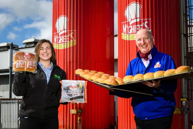 Heather Turnbull, Asda’s regional buying manager for Scotland, and Ross Hamilton, McGhee’s head of sales and marketing. Picture: Ian Georgeson.