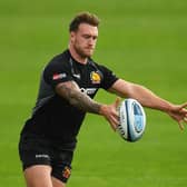Stuart Hogg in action for Exeter Chiefs in their win over Gloucester.