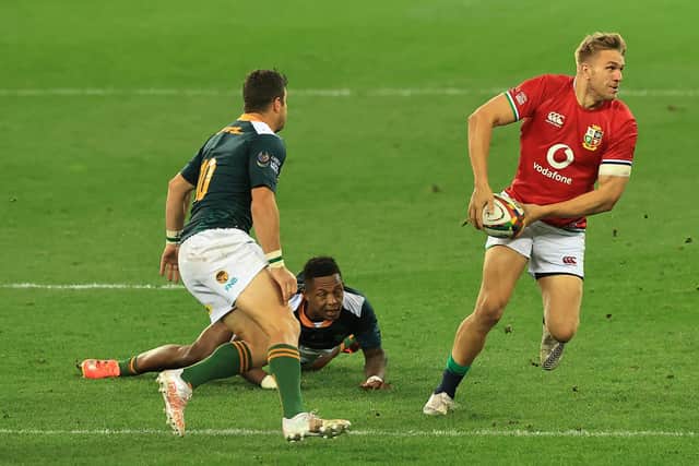 Chris Harris in action for the British and Irish Lions during the tour of South Africa. (Photo by David Rogers/Getty Images)