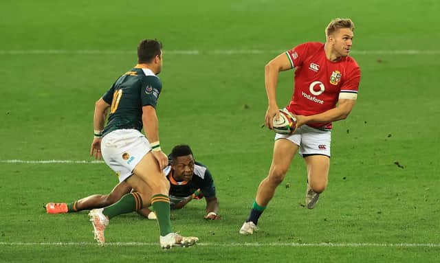 Chris Harris in action for the British and Irish Lions during the tour of South Africa. (Photo by David Rogers/Getty Images)