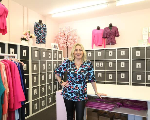 Jayne Lasley, founder and owner of fashion business Fairlie Curved.