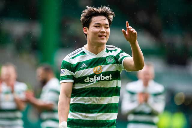 Hyeongyu Oh has an impressive goals to minute ratio since joining Celtic. (Photo by Ewan Bootman / SNS Group)