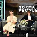 Sally Rooney, right, with Daisy Edgar-Jones and Paul Mescal, stars of the television adaptation of her book Normal People (Picture: Amy Sussman/Getty Images)