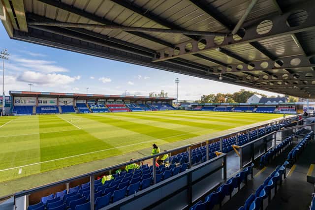 A general view of Ross County's Global Energy Stadium
