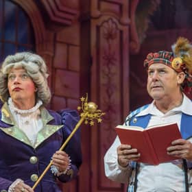 Allan Stewart as Fairy May and Andy Gray as Buttons in Cinderella