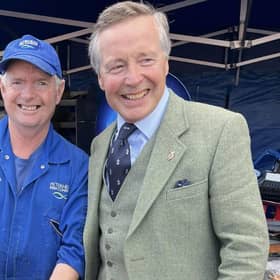 Lord Lieutenant Sandy Manson with Stephen Bruce of Peterhead Fish Company.