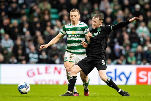 Hibs' Jake Doyle-Hayes made his return to action against Celtic.