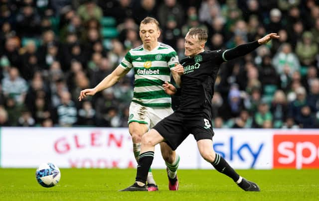 Hibs' Jake Doyle-Hayes made his return to action against Celtic.