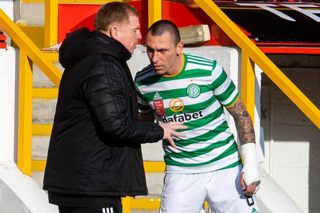 Celtic manager Neil Lennon will instruct his captain Scott Brown to help plug gaps in the club's leaky defence against Lille (Photo by Craig Foy / SNS Group)