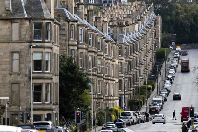 Tenement flats along Comely Bank in Edinburgh. Picture: Jane Barlow/PA Wire
