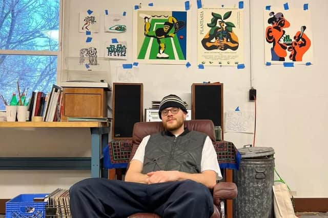 Nick Dahlen in his studio