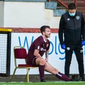 Andy Halliday suffered a tight thigh on his first Hearts appearance against Partick.