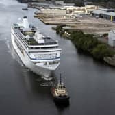 A second ship has been chartered by the Scottish Government to accommodate displaced Ukrainians in Glasgow. The MS Ambition, which is due to be fully operational this month, has arrived in Glasgow. Picture: John Devlin
