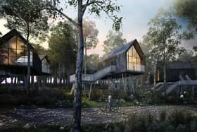 An artist's impression of the health and wellbeing retreat planned for a disused colliery near Auchinleck, East Ayrshire. PIC: Contributed