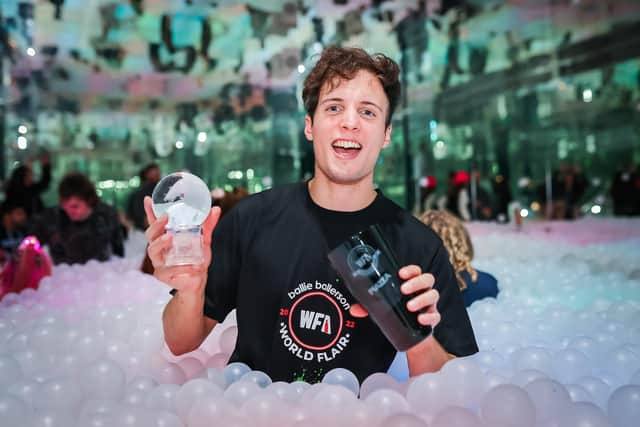 Roman Zapata in the Baillie Ballerson ball pool Pic: Nick Mailer