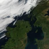 A satellite image issued by the Met Office of the UK from above showing the vast areas that have been affected by the prolonged dry conditions, leaving the parched land turning from green to yellow and brown. Picture: Met Office/Crown Copyright/PA Wire