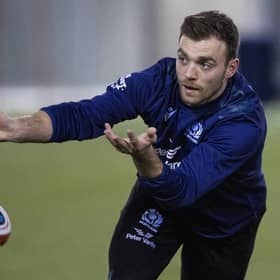 Ben White during a Scotland rugby training session last week at Oriam.