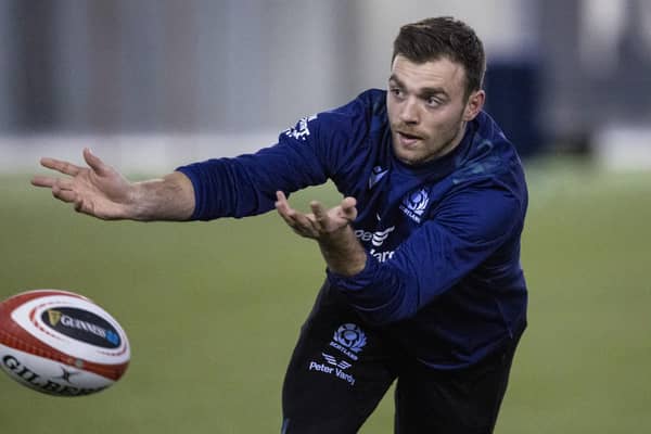 Ben White during a Scotland rugby training session last week at Oriam.