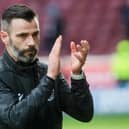 Motherwell interim manager Stuart Kettlewell applauds the home fans after the 2-0 win over Hearts. (Photo by Craig Foy / SNS Group)