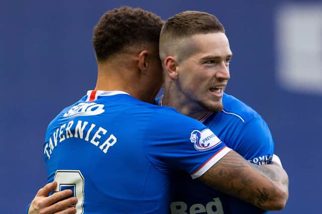 Rangers players James Tavernier and Ryan Kent, along with team mates Alan McGregor and Steven Davis, have been nominated for the PFA Scotland Premiership Player of the Year. (Photo by Alan Harvey / SNS Group)