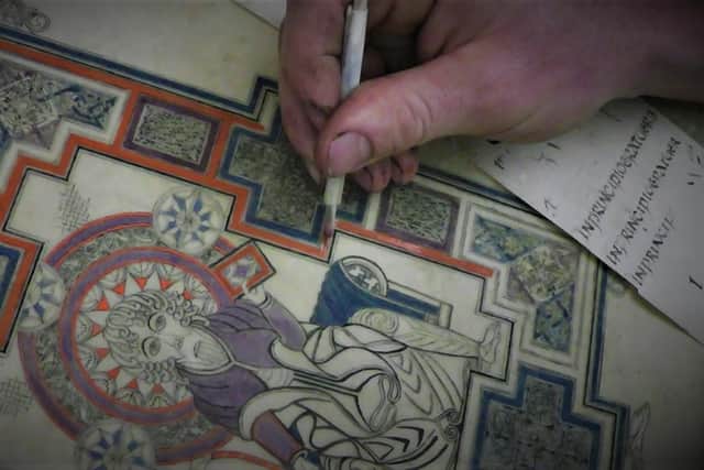 Artist Thomas Keyes will recreate a page of the Book of Kells using handmade pigments and ancient bookmaking techniques in a bid to prove the venerated manuscript was made by Pictish monks at Portmahomack in Easter Ross. PIC: Thomas Keyes.