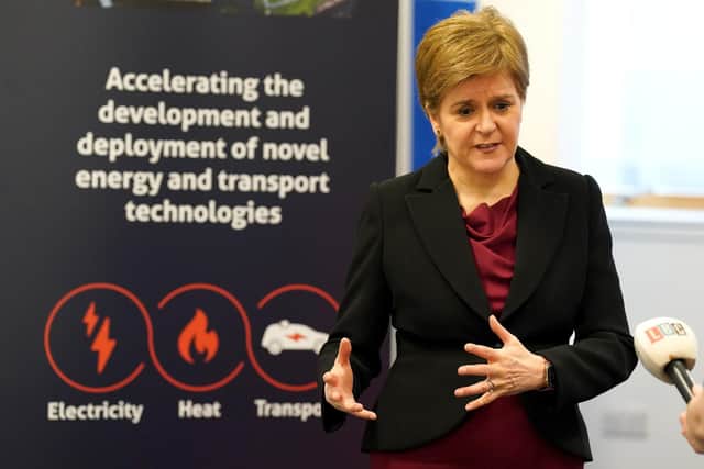 First Minister Nicola Sturgeon speaks. Picture: Andrew Milligan - WPA Pool/Getty Images