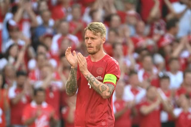 Denmark captain Simon Kjaer.