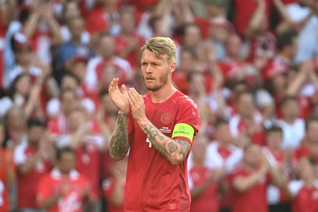 Denmark captain Simon Kjaer.
