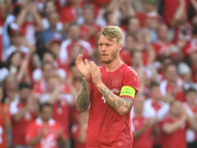 Denmark captain Simon Kjaer.