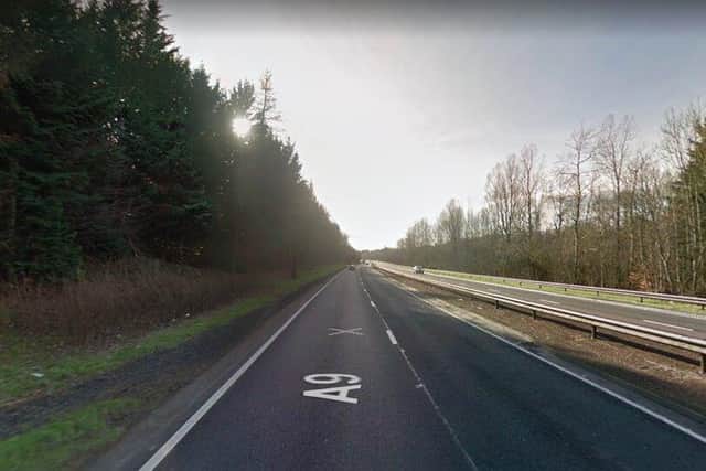 Emergency services were called to reports of a blaze on the A9 flyover near Auchterarder at around 9.30pm last night. Pic: Google Maps.