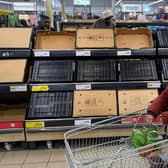 Empty shelves in supermarkets are a worrying sign of problems in the global food supply system (Picture: Daniel Leal/AFP via Getty Images)