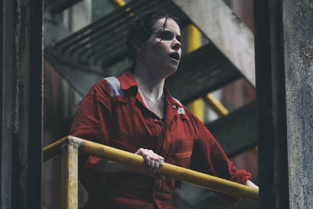 Emily Hampshire stars as oil industry executive Rose in The Rig.